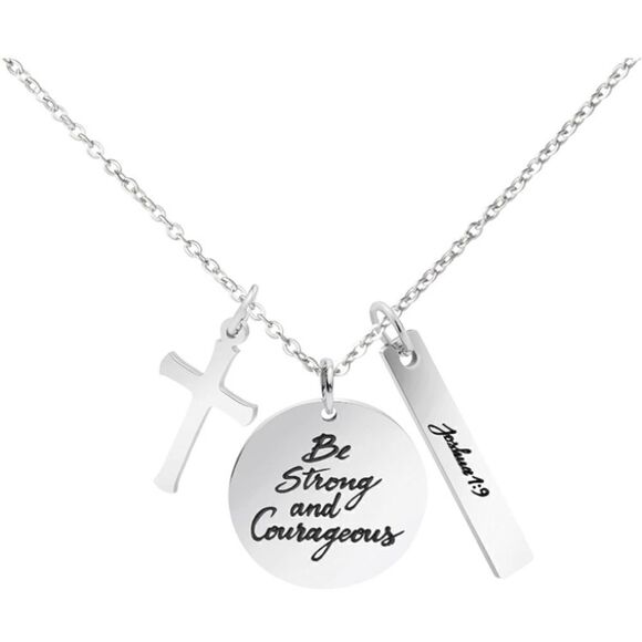 Cross Prayer Faith Bible Verse Religious Necklace - Picture 5 of 5